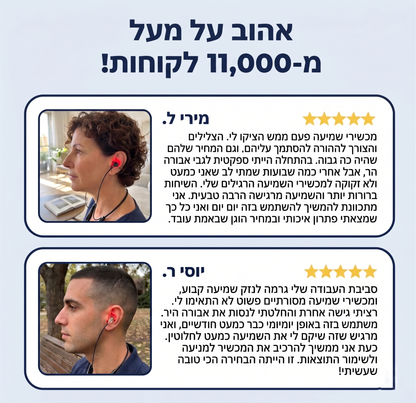 Avora Hear – אוזניות אור אדום מתקדמות לטיפול בטינטון ושיפור השמיעה