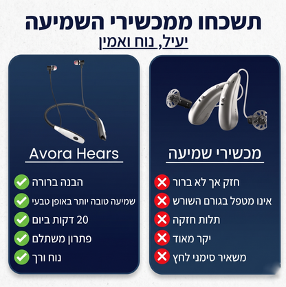 Avora Hear – אוזניות אור אדום מתקדמות לטיפול בטינטון ושיפור השמיעה